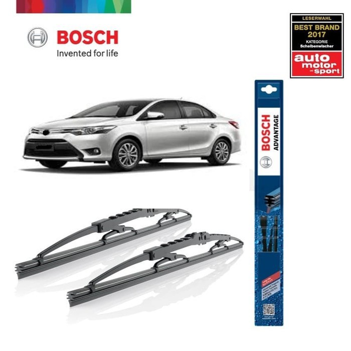 Wiper Blade Vios New BOSCH Sepasang Advantage 14-24&quot; ORIGINAL