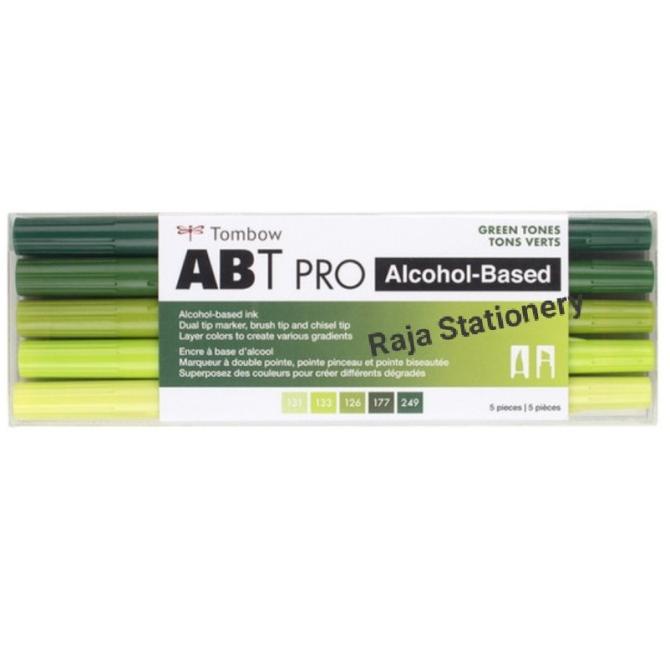 

(BISA COD) Tombow ABT Pro Green Tones Dual Brush Pen Set / Spidol Warna TERLENGKAP Kode 741
