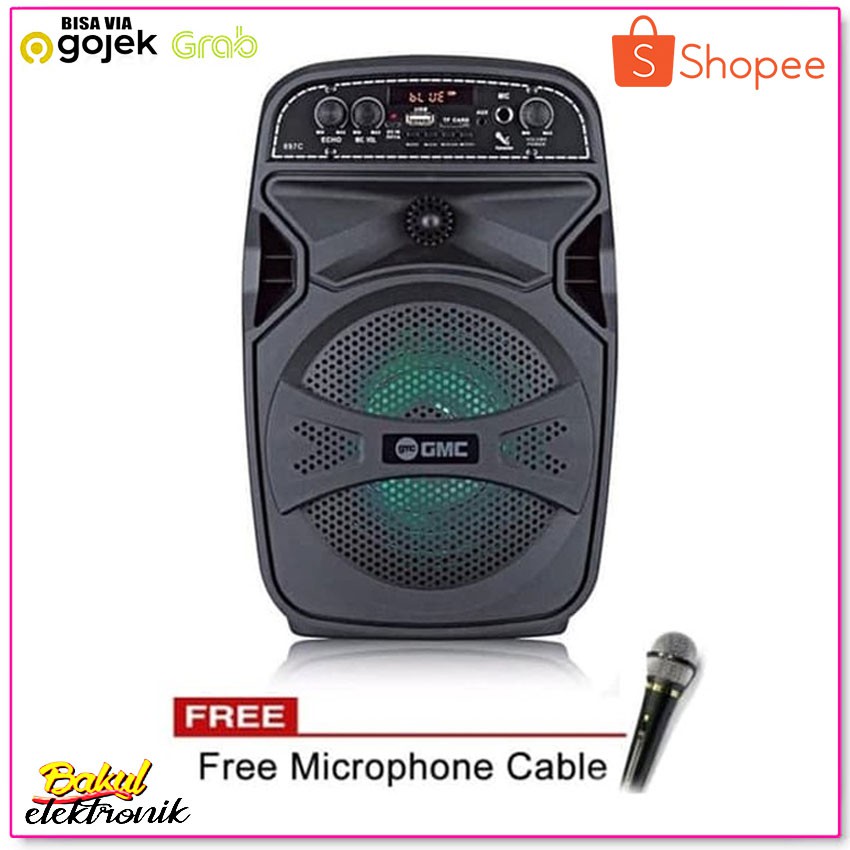 Speaker GMC 897C Multimedia Bluetooth Portable Multifungsi + Mic Kabel