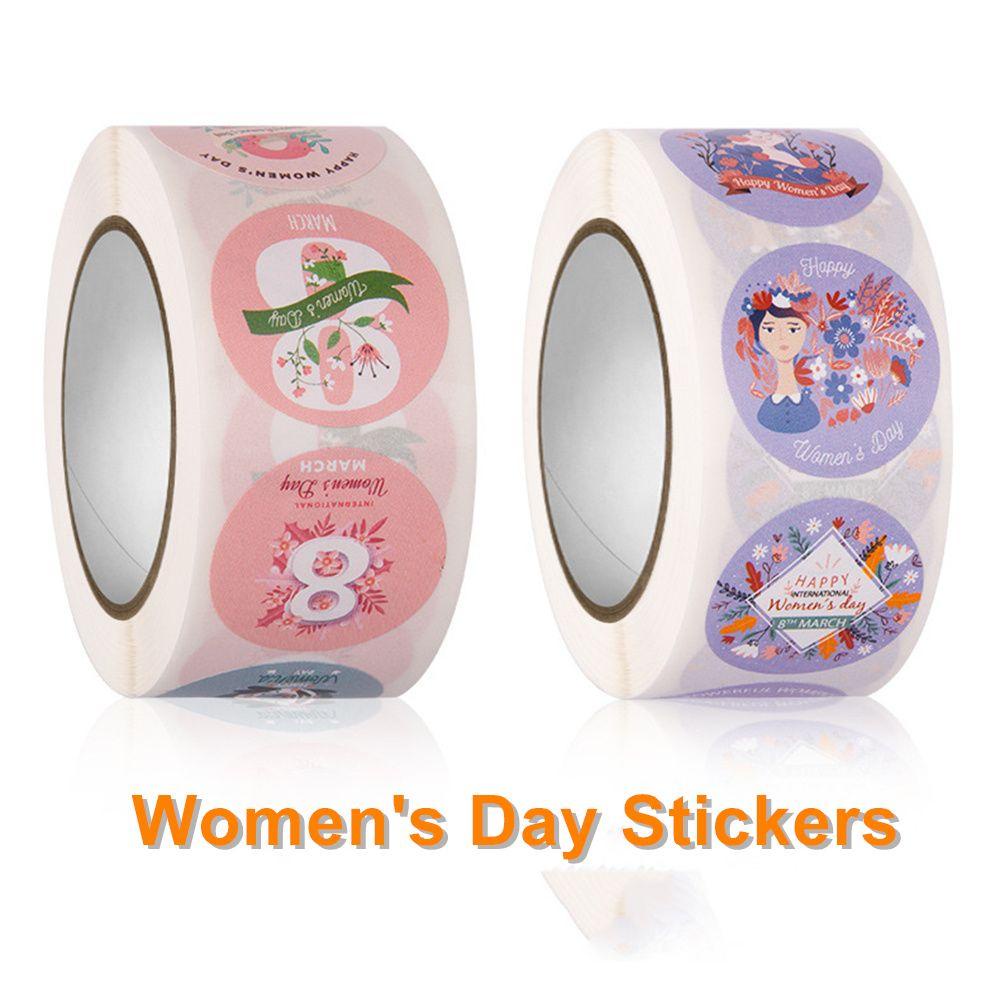 Preva 500pcs /roll Stiker Hari Wanita Scrapbooking 500pcs /roll Gift Box Mom Labels Sealing Sticker