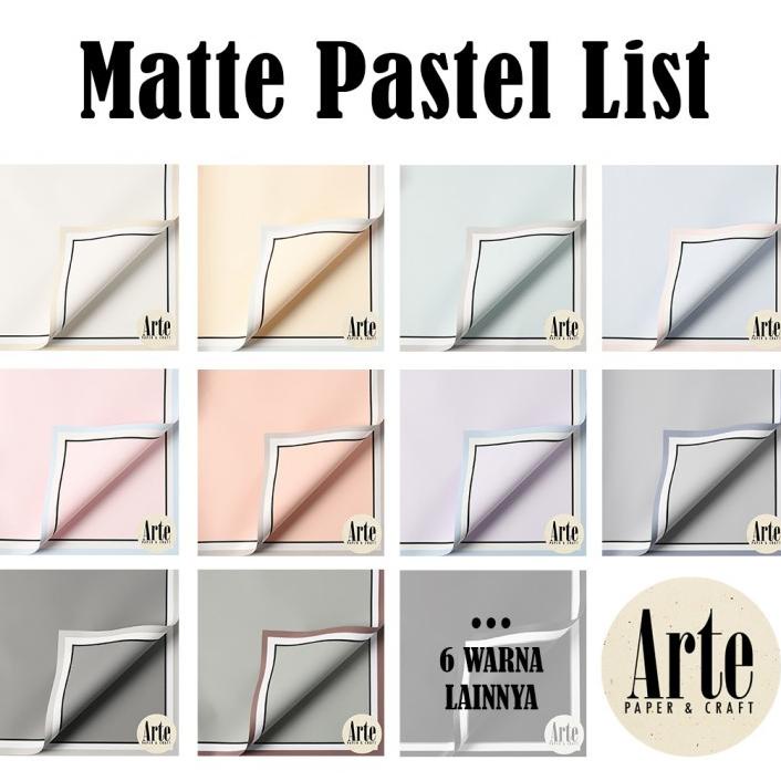 

20 Lembar Cellophane Matte Pastel List Kertas Buket Korea Bunga Flower Wrapping Paper Kado Arte Grosir Jakarta P.Jyxk