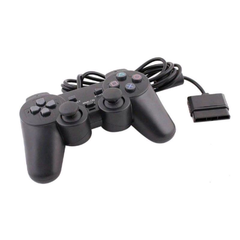 STIK STICK PS2 PS 2 1 GETAR ORI ORIGINAL PABRIK CONTROLLER SONY PS2 WIRED KABEL STICK PLAYSTATION 2