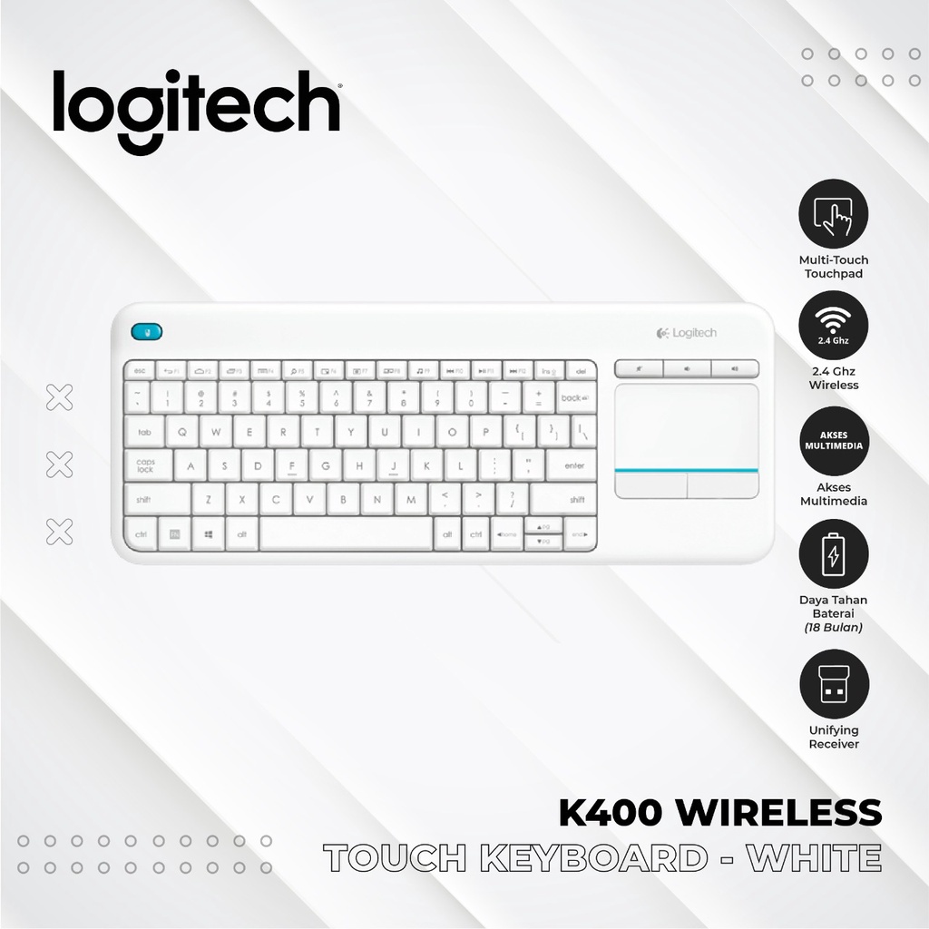 Keyboard Wireless Logitech K400 / K 400 Plus