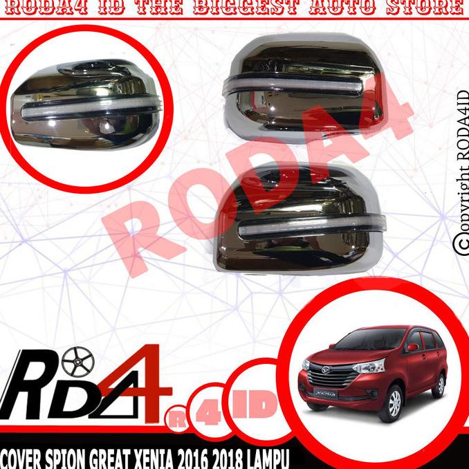 RUNNING SEIN LED Cover Spion Mobil GREAT XENIA 2016 2018 Chrome rod4 dijamin