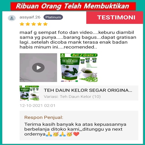 

Ay00! TEH DAUN KELOR 100% Obat Asam Urat Rematik Kolesterol Hipertensi Gula darah Diabetes Nyeri