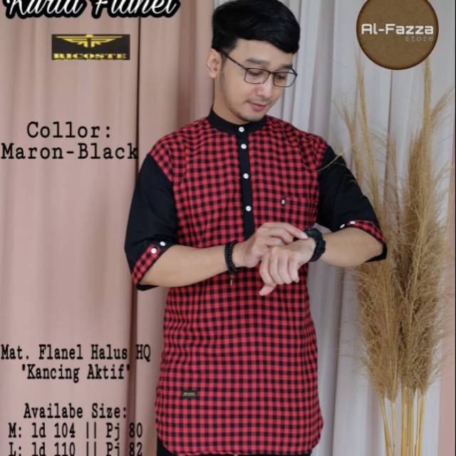 BAJU KOKO KURTA FLANEL BY AL FAZZA