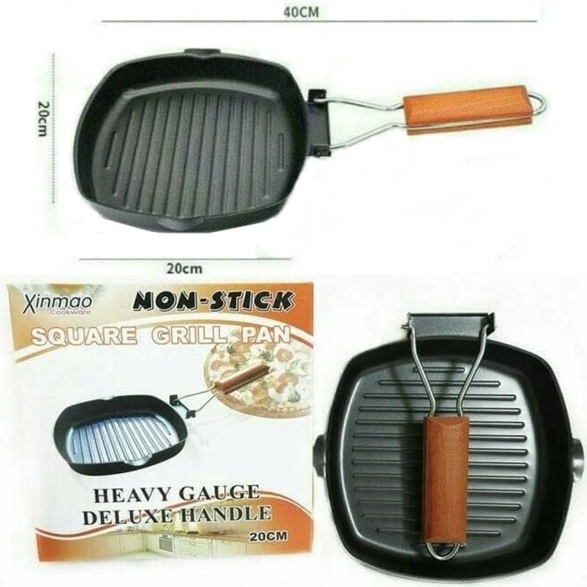 Square Foldable BBQ Grill Pan / Alat Pemanggang / Teflon Panggangan Barbeque