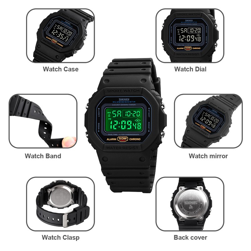 SKMEI 1628 Jam Tangan Pria Digital Anti Air WATCHKITE WKOS