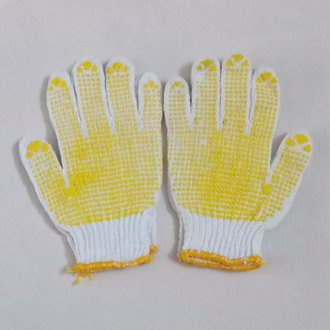 (B203) Sarung Tangan Katun Bintik Karet / Sarung Tangan Polkadot / Safety Gloves Dotting