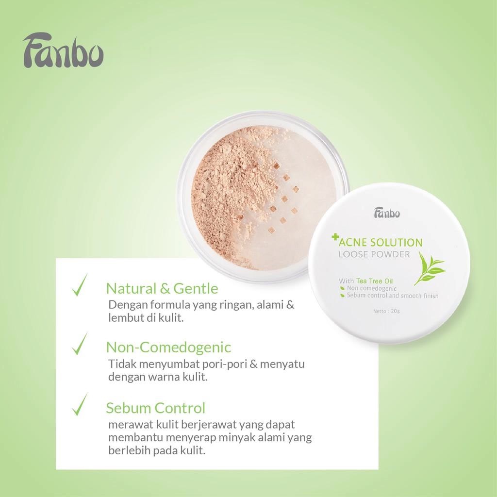 ★ BB ★ Fanbo Acne Solution Loose Powder 20gr-  Bedak tabur khusus untuk kulit berjerawat dan berminyak