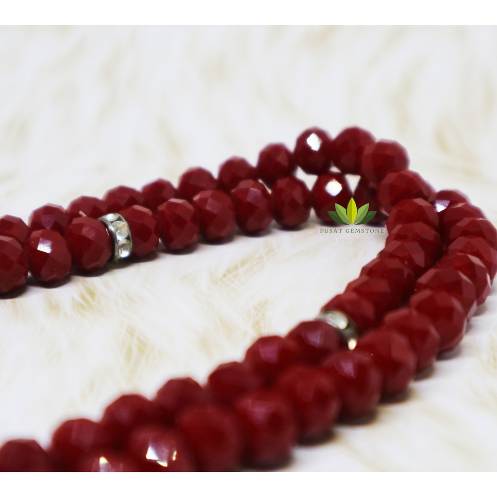 Tasbih Red Marjan Coral 8 mm