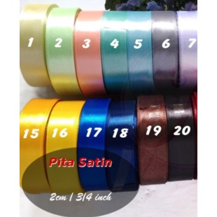 

Pita Satin 3/4 Inch / 2 cm per roll