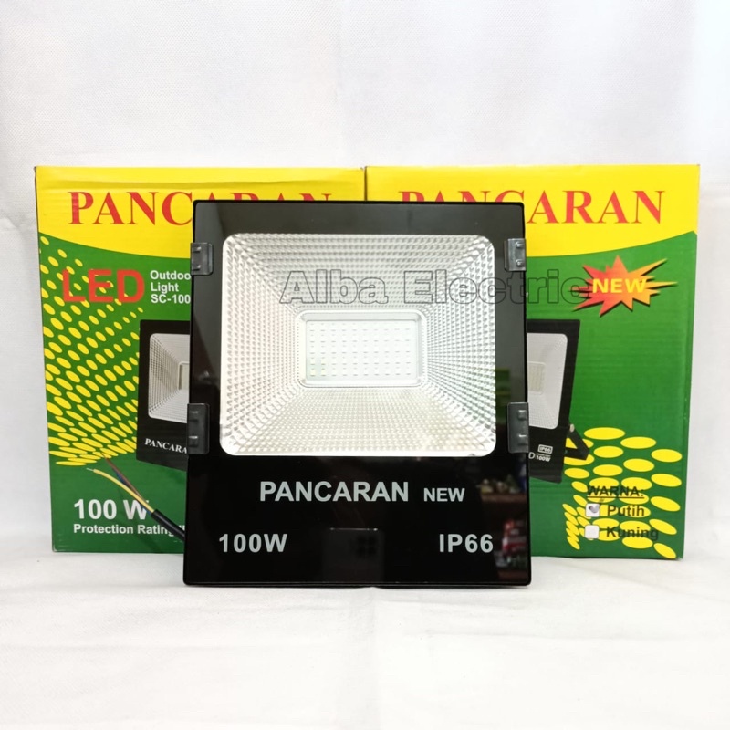 LAMPU SOROT LED 100 Watt Putih PANCARAN FREE BUBBLE WRAP Lampu Tembak 100W Putih Outdoor Lampu Tembak 100w