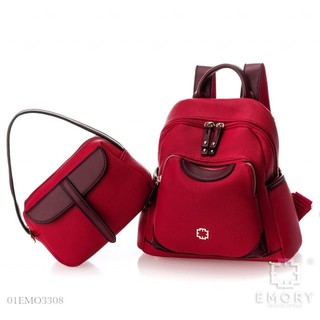  Tas  import Emory  Travis 3308 ransel 2in1 branded wanita 