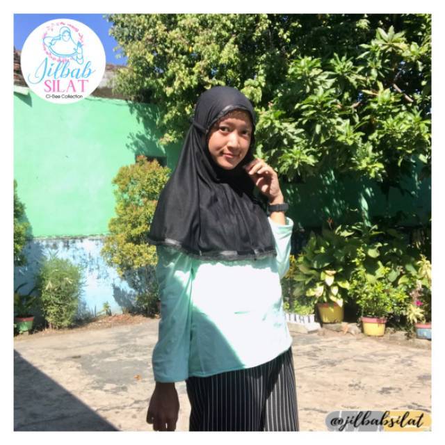JILBAB SILAT HITAM POLOS PREMIUM BEST SELLER
