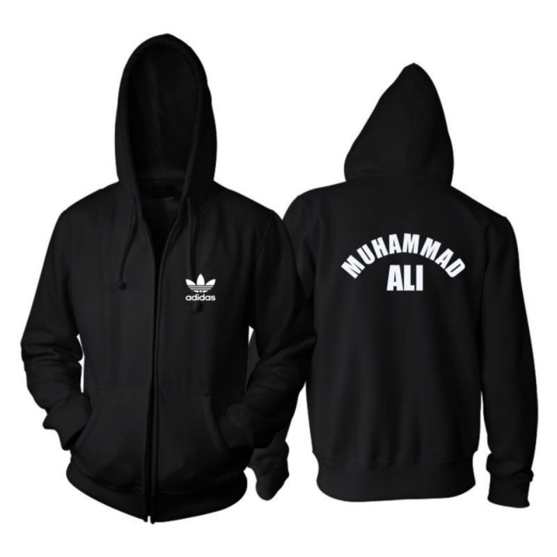 sweater Muhammad Ali Zipper resleting / Hoodie muhammad ali / addidas full warna