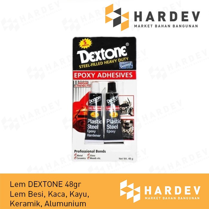 

DEXTONE Epoxy Adhesives 5 MENIT 48 GR - Plastic Steel Lem Besi Campur