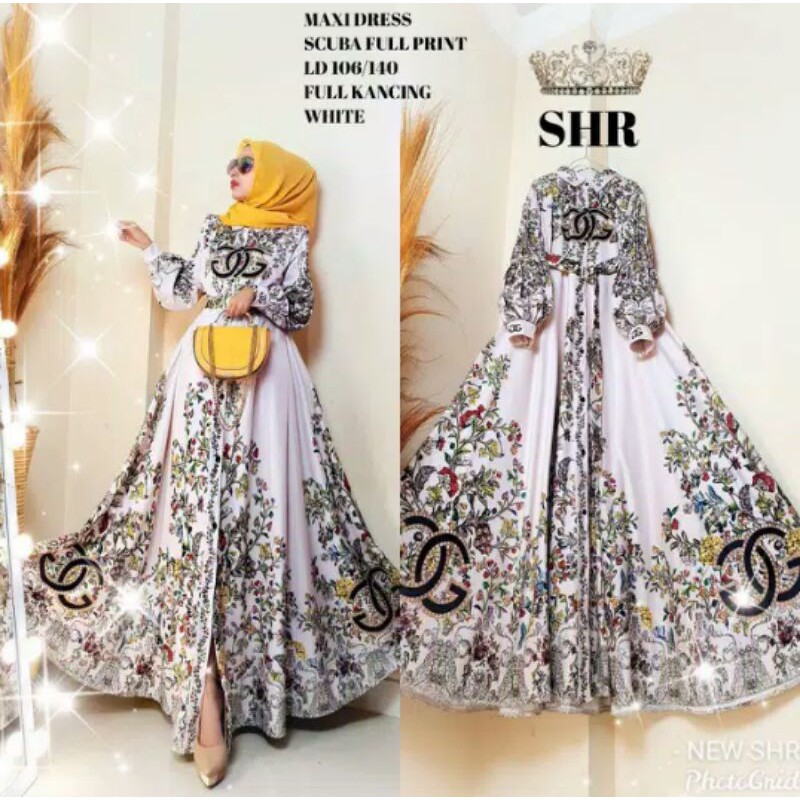 gamis scuba flower shr ori