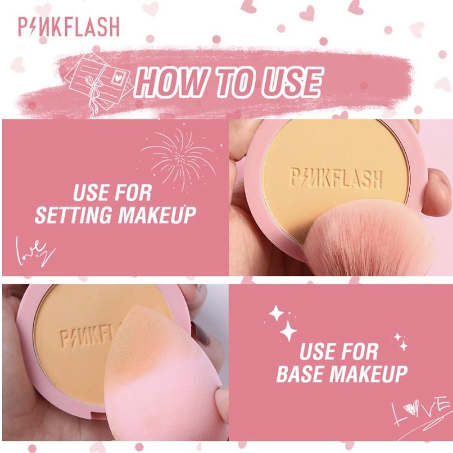 [ PINKFLASH ] OhMySelf Pressed Powder Long-lasting Matte Lightweight Oil Control Special Edition