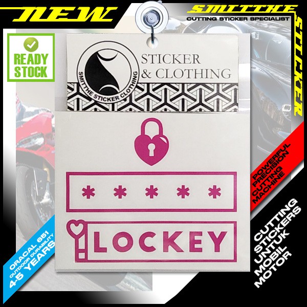 Stiker Lockey SECRET NUMBER Logo Cutting Sticker aksesoris Motor Mobil