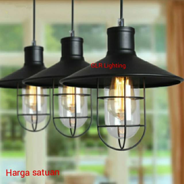 Lampu gantung kap vintage/kap jaring cafe/meja makan