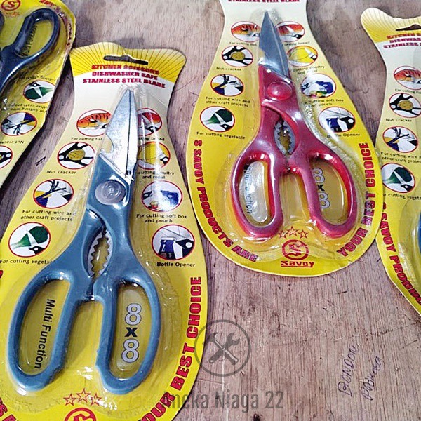 

Aneka - termurah Gunting Dapur Serbaguna MultiFungsi Gunting Ikan kain kertas AN22