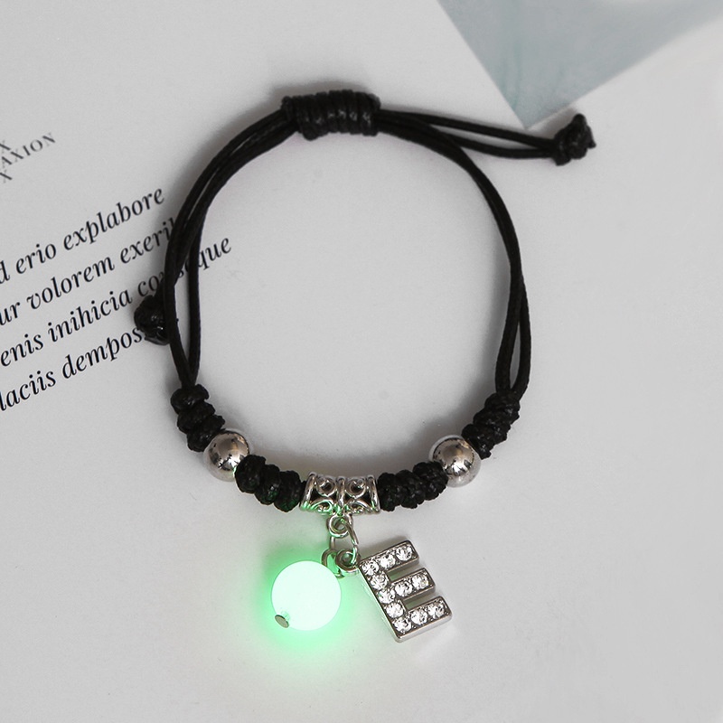 Gelang Tangan Rantai Adjustable Motif 26 Huruf Aksen Zircon Untuk Perhiasan Wanita / Hadiah Ulang Tahun