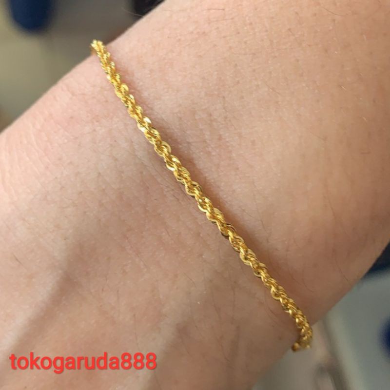 Anak dan dewasa. Rantai gelang tangan anak dan dewasa emas asli kadar 700 70% superlite gold korea tambang 1 gr terlaris hadiah nori