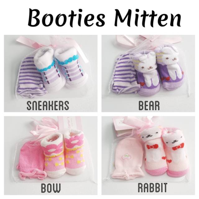 Sarung Tangan dan Sarung Kaki Bayi Booties Mitten