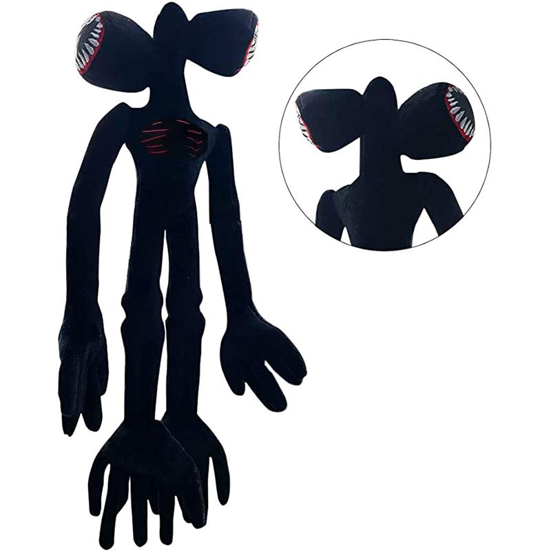 55cm Mainan Siren Head Plush Toy Boneka White Black Stuffed Plush Doll Toy Horror Character