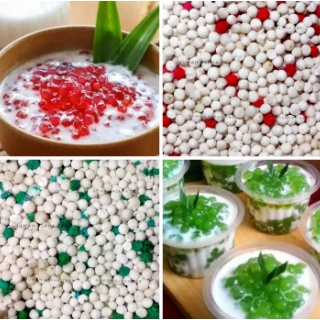 

(NEW ARRIVAL) Topping Warna Minuma Cendol Dawet Sagu Putih Hijau - Sagu Mutiara Putih Hijau - Sagu thailand Super - Sagu Mutiara Uenak - Sagu Mutiara tidak Mudah Hancur - Sagu Mutiara kemasan500gram