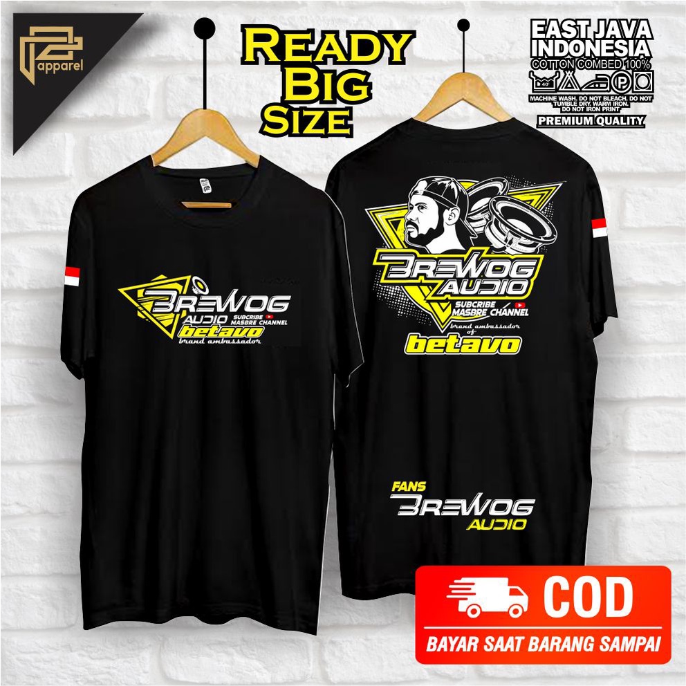 Jual BAJU KAOS BREWOG AUDIO BREWOG BETAVO SOUND SYSTEM/BIG SIZE/JUMBO/P