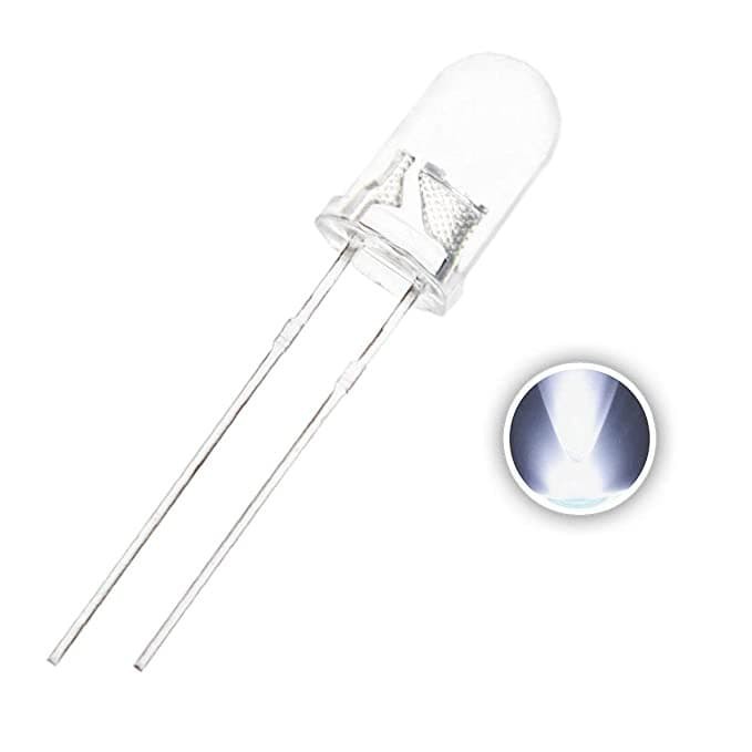 LED 5mm 5 mm F5 Clear Nyala White Putih Satuan