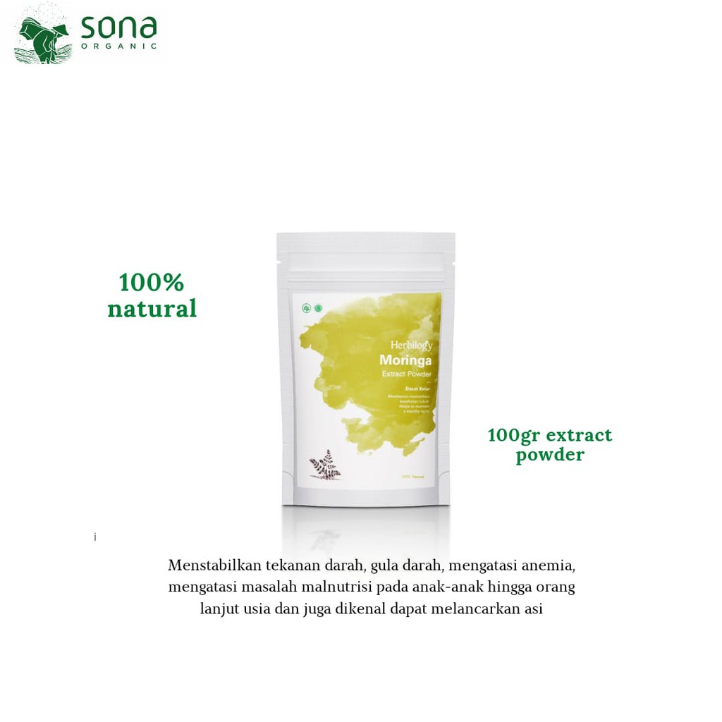 

Herbilogy Moringa Extract Powder 100gr - Daun Kelor