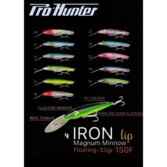 umpan minnow prohunter iron lip Magnum minnow 150F