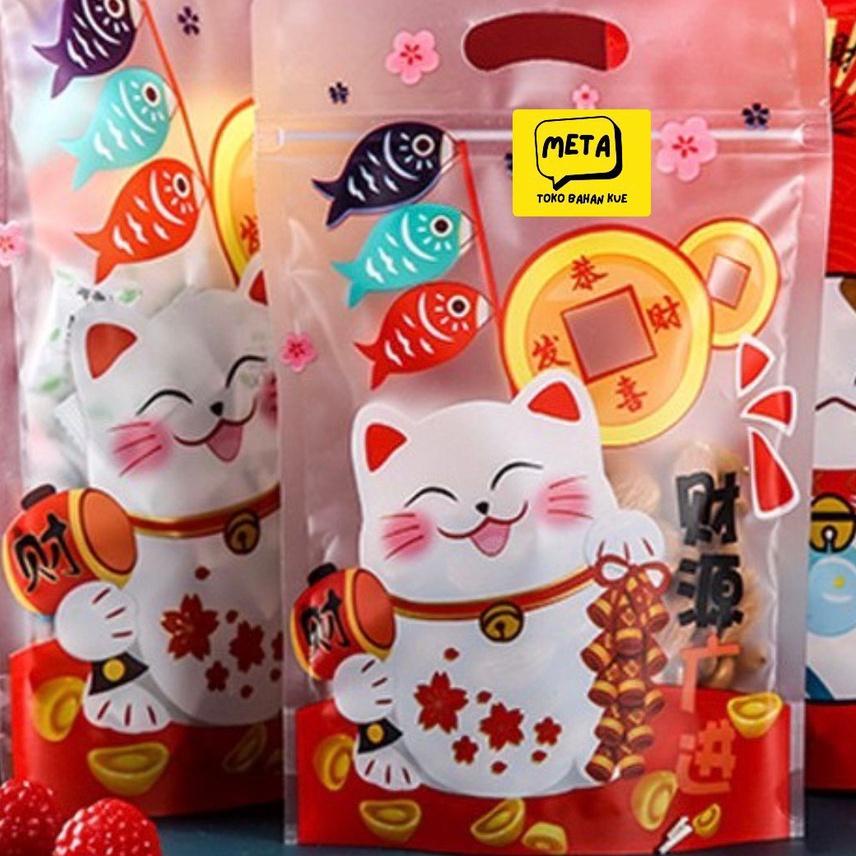 

✭ COOKIES BAG / GOODIE BAG LUCKY CAT / GIFT BAG / KANTONG PLASTIK / KANTONG PERMEN / KANTONG UNIK / GOODIE BAG ❁