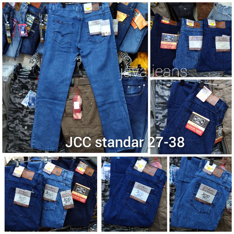 CELANA PRIA JCC STANDAR BIRU (3 varian) , jean's JCC"original"