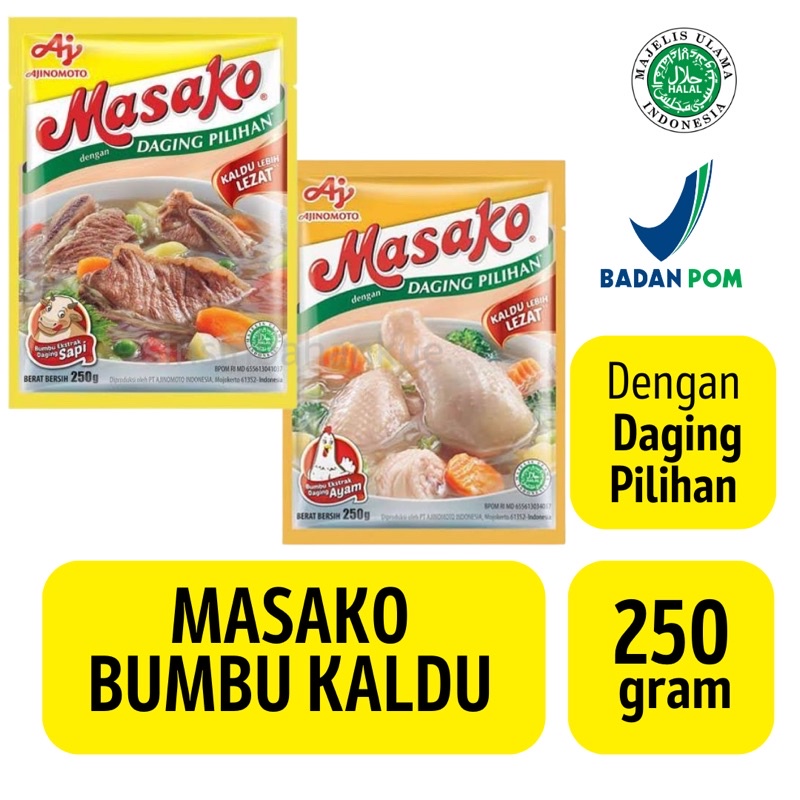 

Masako Kaldu Ayam / Kaldu Sapi Penyedap Rasa [250gram]