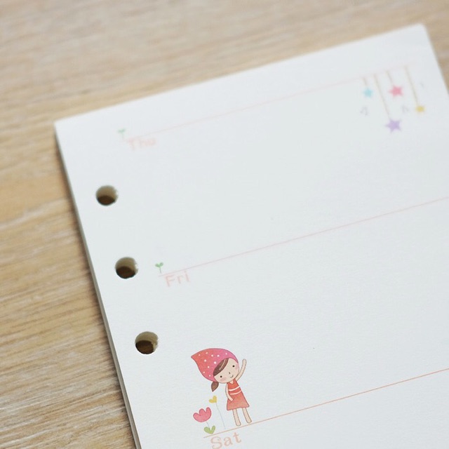 

Sunny day loose leaf binder paper A6/kertas binder