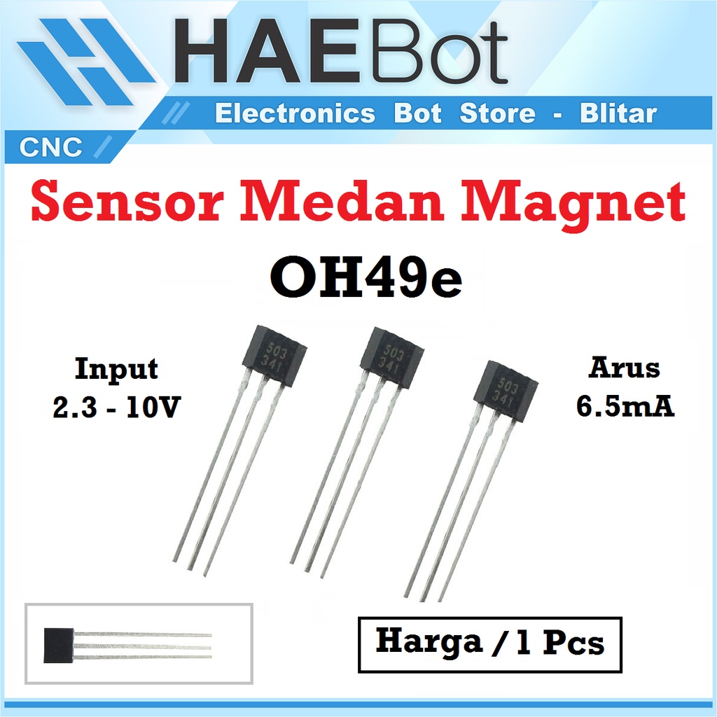 [HAEBOT] Sensor Medan Magnet Hall Effect OH49E SS49E Transducer Linear Position 5V Rotary Encoder Motor Mesin Speed Current