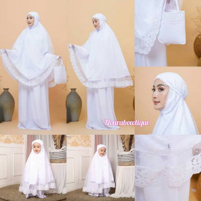 nourabowtique MK02 Elysia mukena anak mukena bayi  fashion muslim perlengkapan ibadah mukena renda