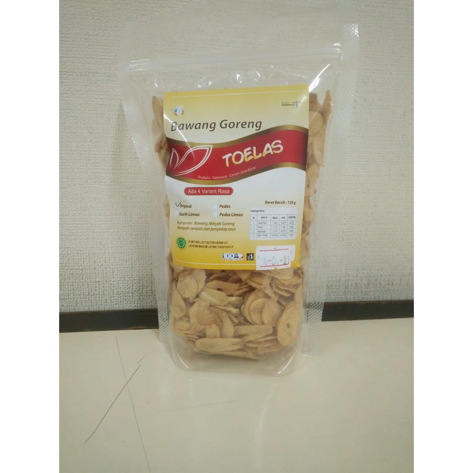 

Bawang Putih Goreng Kemasan 150 gr ( 1 Kg, 5 std Pouch)