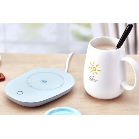 Best Seller] Tatakan Gelas Pemanas Coffee Cup Warmer Heating Pemanas Air Nn201White