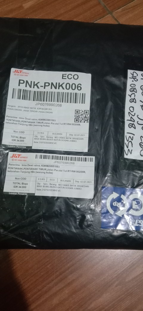 Ms Gamis Batik Sriwedari Maxi Bumil/busui Katun Sogan Jumbo