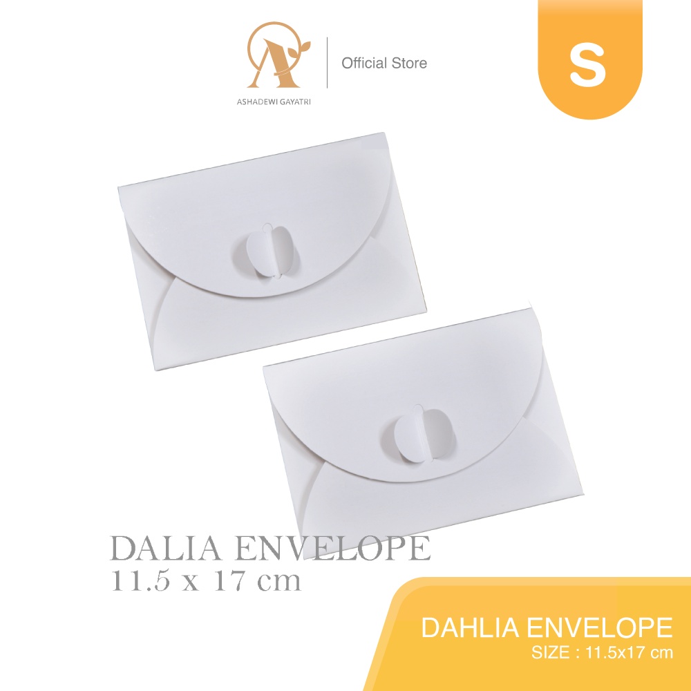 

Ahadewi Gayatri - Dalia Envelope : Small11.5 x 17 cm amplop masker / amplop souvenir - Ivory