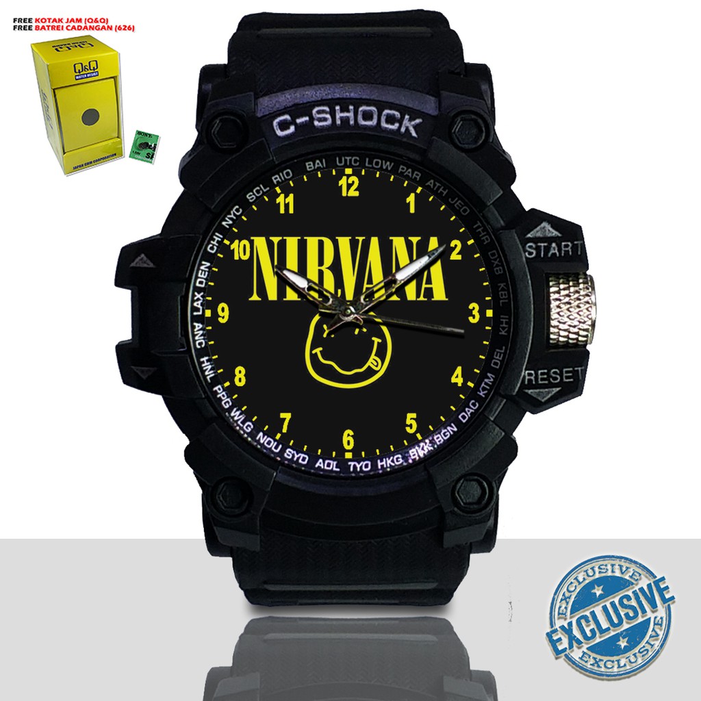 (EXCLUSIVE ) JAM TANGAN NIRVANA WATER RESIST FREE BOX DAN BATREI - NO.EXCLUSIVE