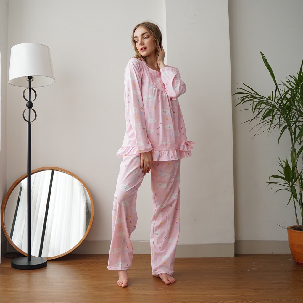 GREET NIGHT WEAR - Baju Tidur Kaos Katun Model : D-429 / PTP