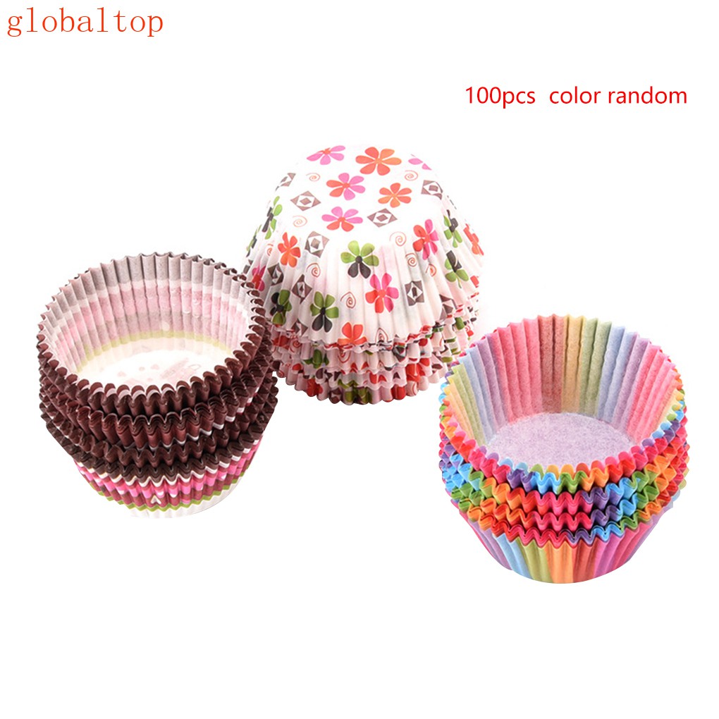 100pcs Kertas Cetakan Cupcake/Muffin Anti Lengket/Minyak ...