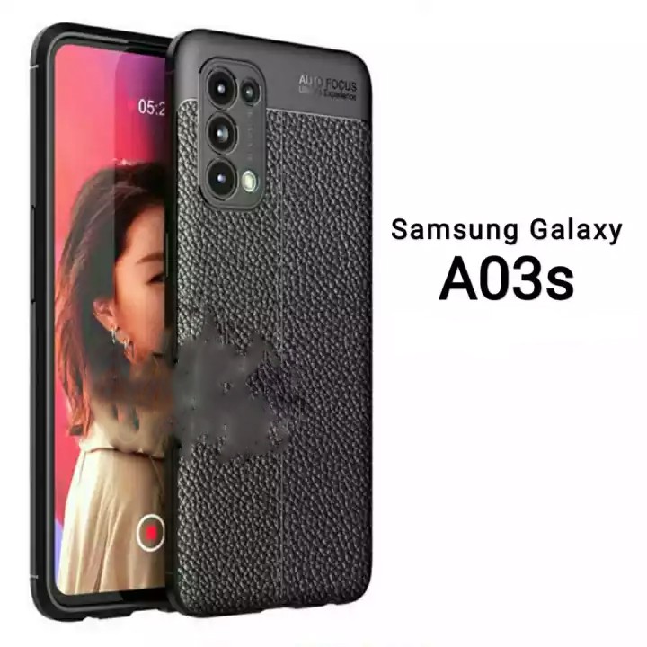 Case Auto Focus Samsung Galaxy A03S Leather Experience SoftCase Slim Ultimate / Casing Kulit