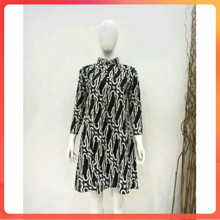 tunik batik sogan pekalongan batik wanita tersedia size S M L XL XXL XXXL